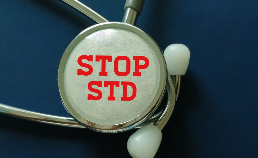 stop std medical concept sexually transmitted diseases concept